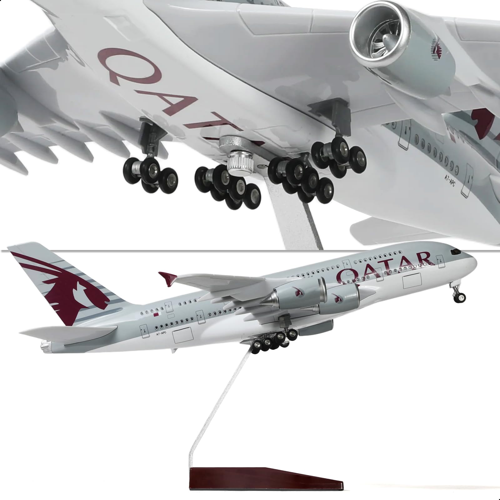 Amazon.com: QIYUMOKE 1/200 Qatar A380 Model Plane Diecast